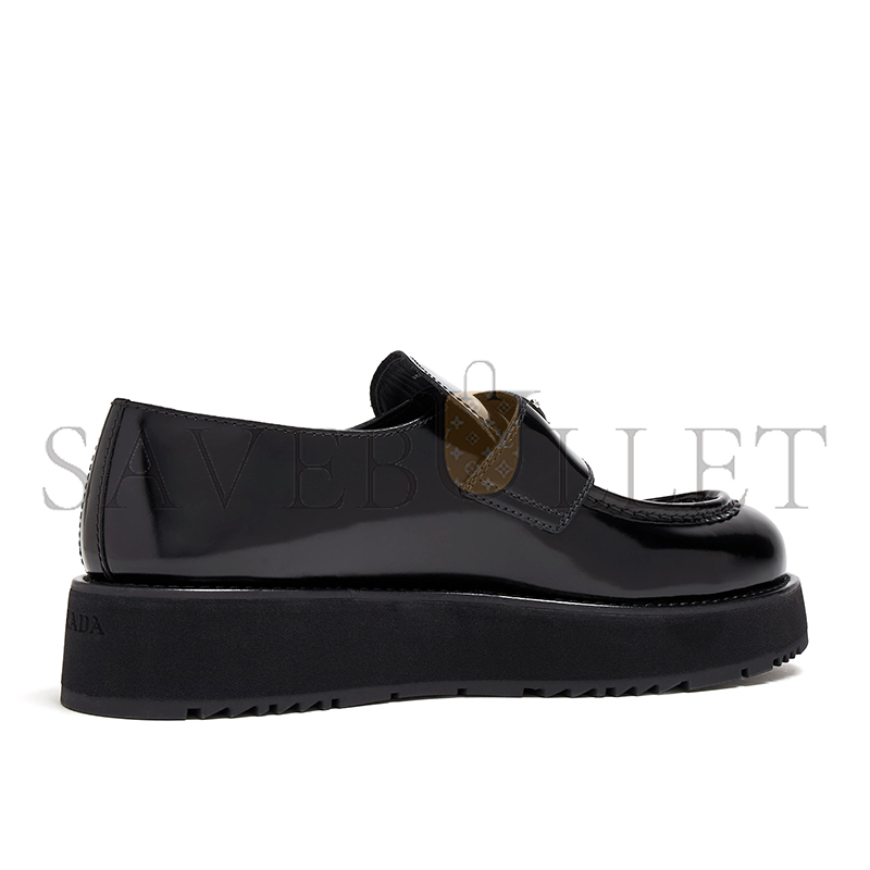 PRADA BRUSHED LEATHER LOAFERS 1D510N